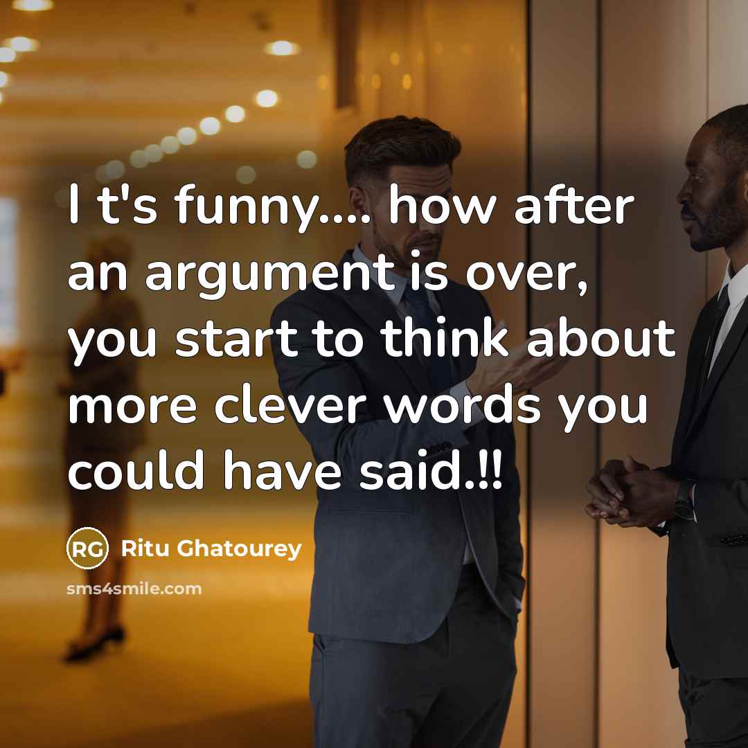 “I t's funny......... how after an argument is over, you…” quote by Ritu Ghatourey