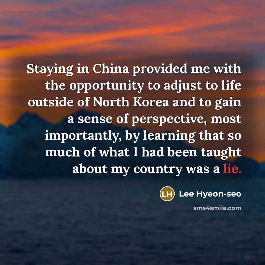 “Staying in China provided me with the opportunity to adjust…” quote by Lee Hyeon-seo
