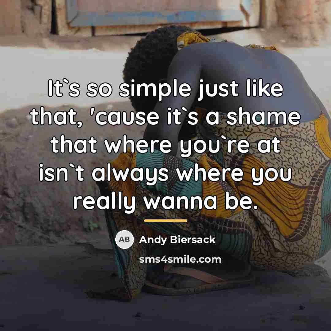“It`s so simple just like that, 'cause it`s a shame…” quote by Andy Biersack