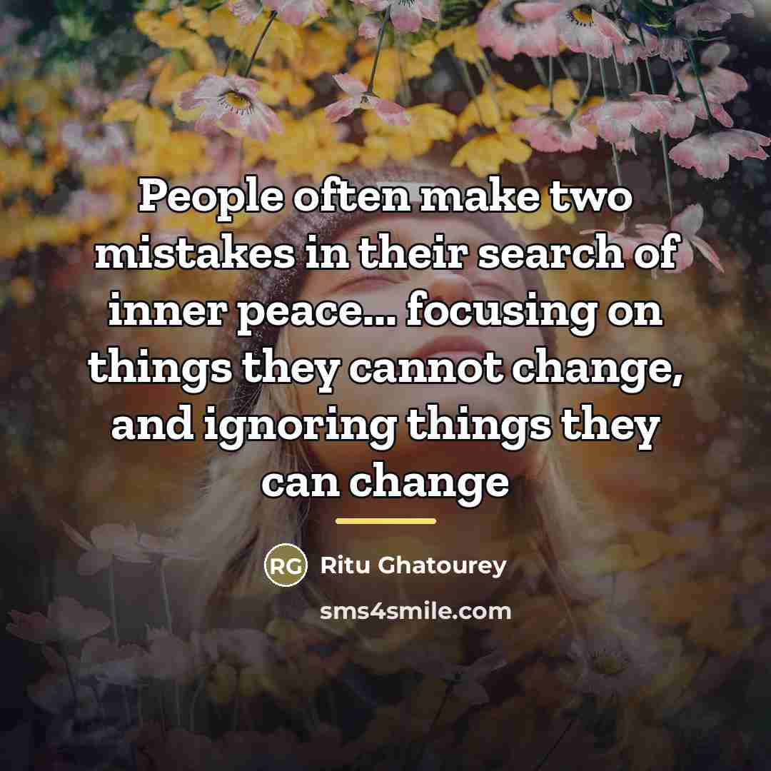 “People often make two mistakes in their search of inner…” quote by Ritu Ghatourey