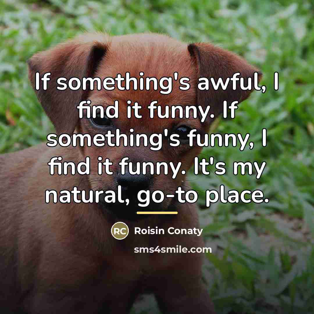 “If something's awful, I find it funny. If something's funny,…” quote by Roisin Conaty