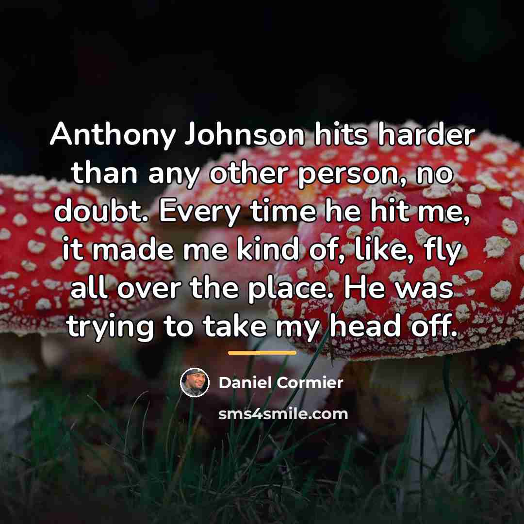 “Anthony Johnson hits harder than any other person, no doubt.…” quote by Daniel Cormier