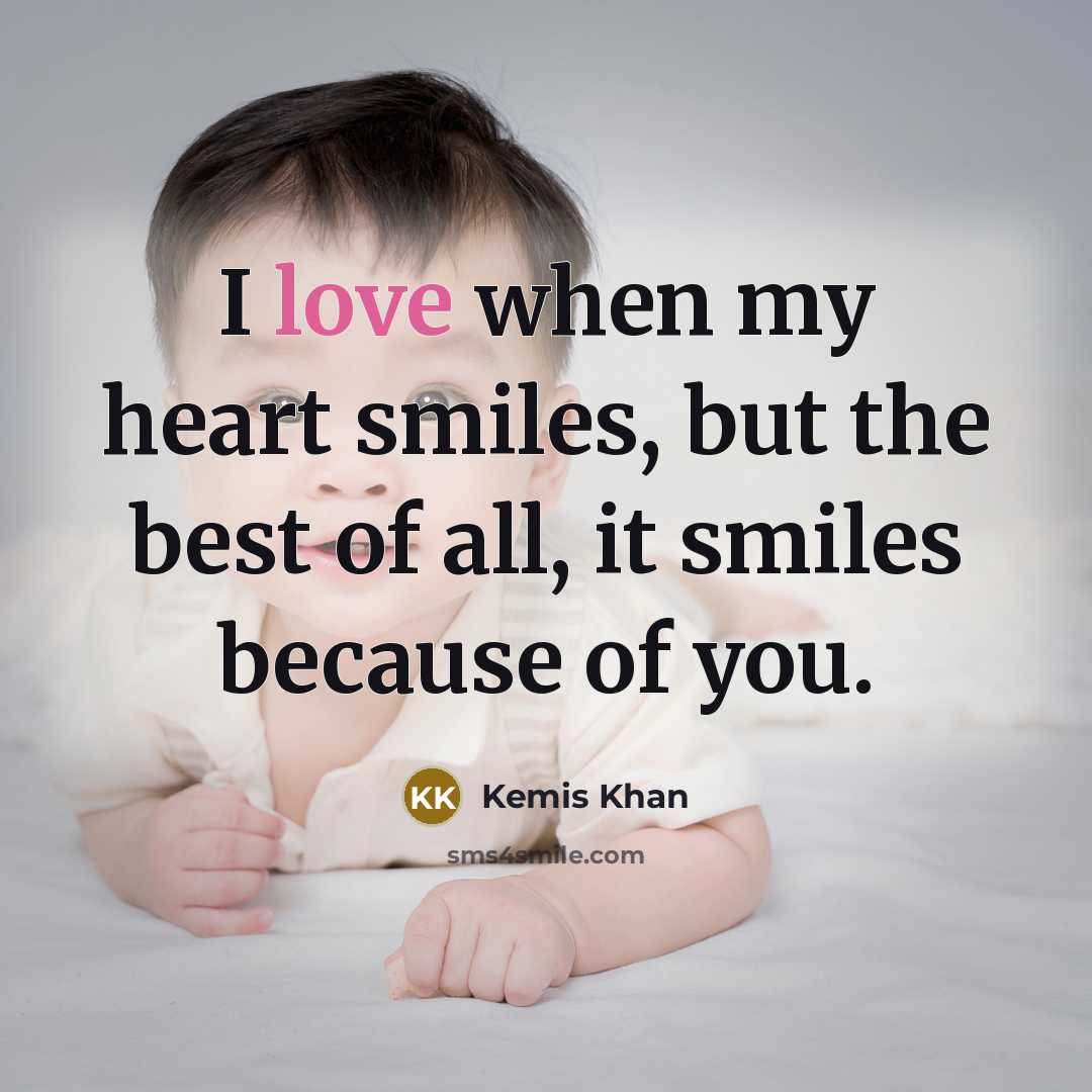 “I love when my heart smiles, but the best of…” quote by Kemis Khan