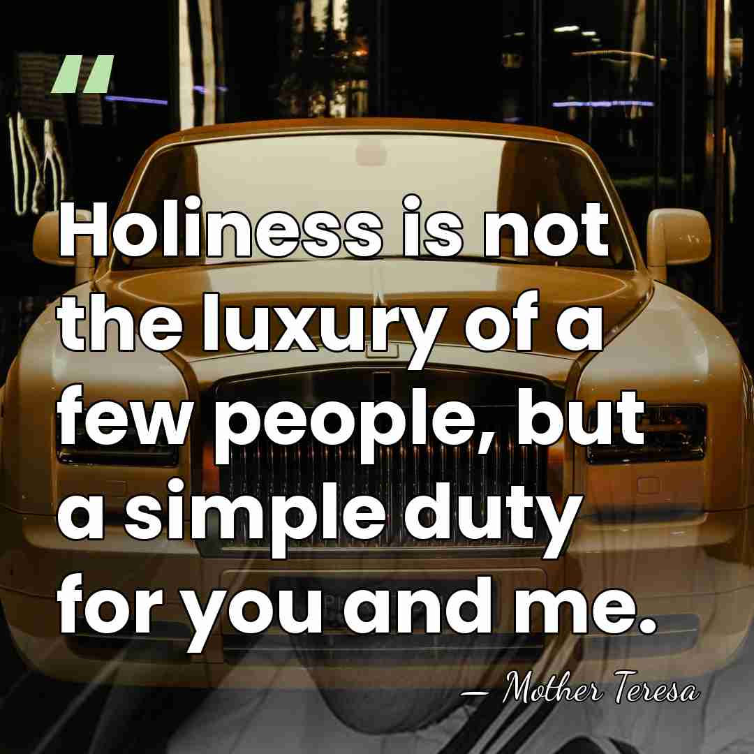 Holiness is not the luxury of a few people, but a simple&hellip; - Mother Teresa