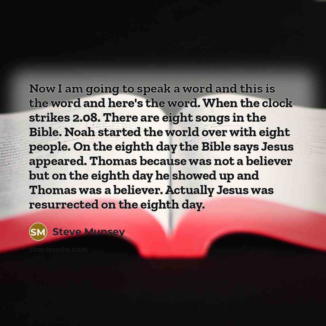 “Now I am going to speak a word and this…” quote by Steve Munsey