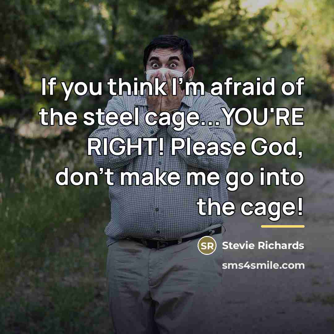 “If you think I'm afraid of the steel cage...YOU'RE RIGHT!…” quote by Stevie Richards
