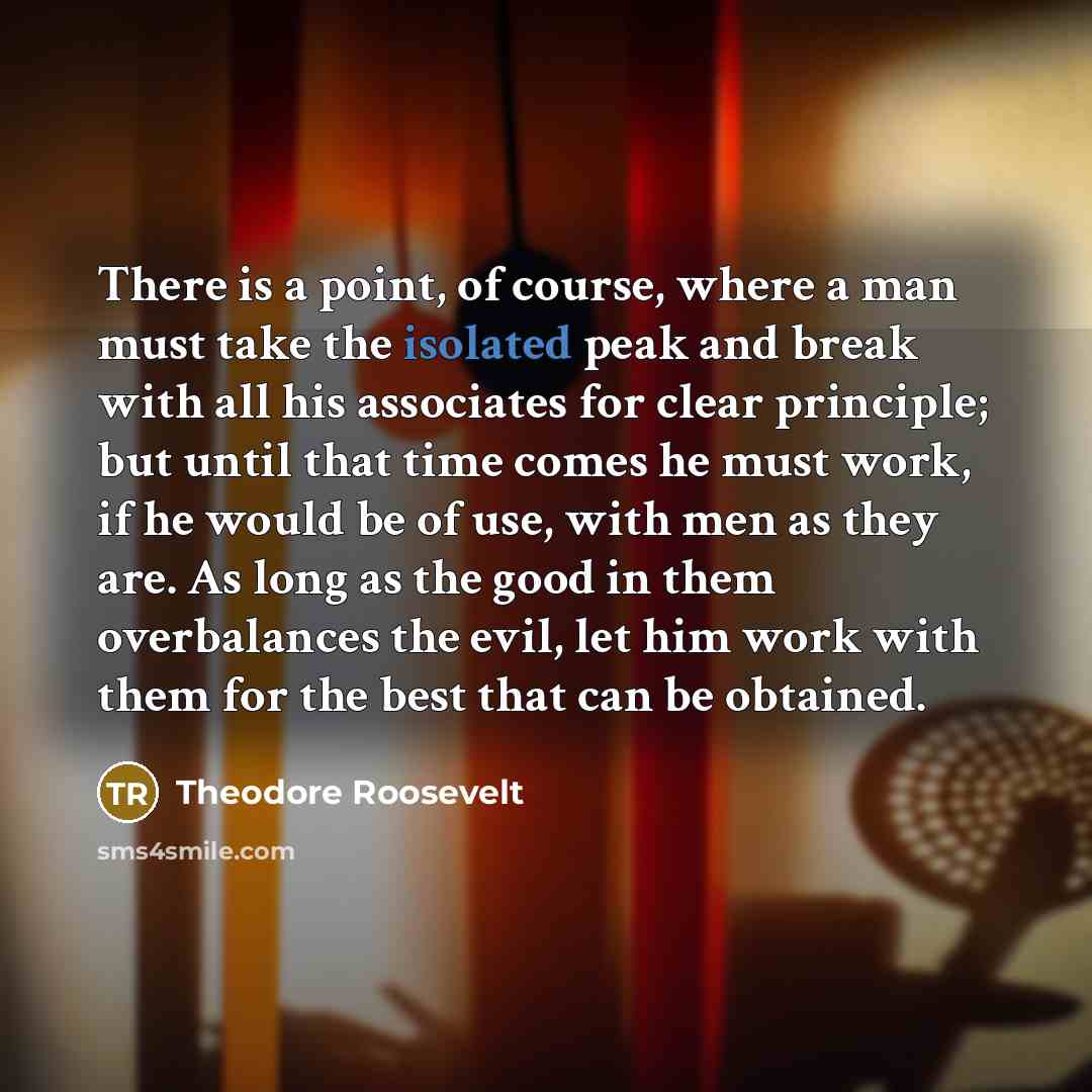 “There is a point, of course, where a man must…” quote by Theodore Roosevelt