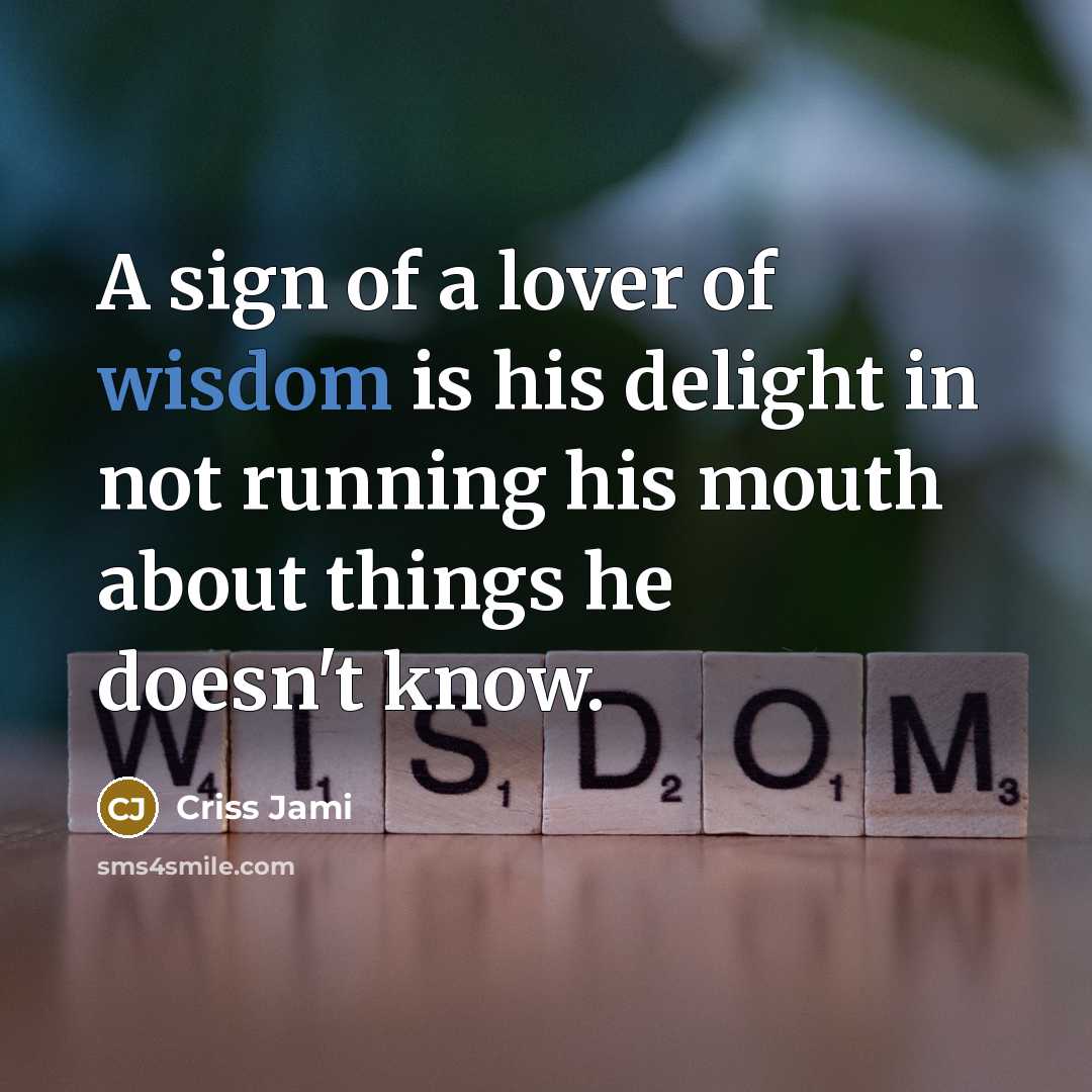 “A sign of a lover of wisdom is his delight…” quote by Criss Jami