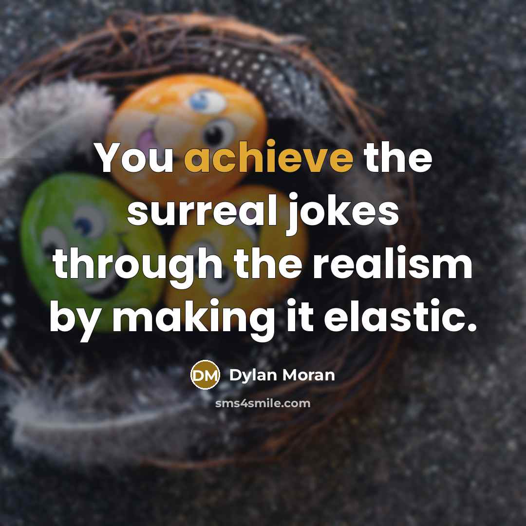 “You achieve the surreal jokes through the realism by making…” quote by Dylan Moran
