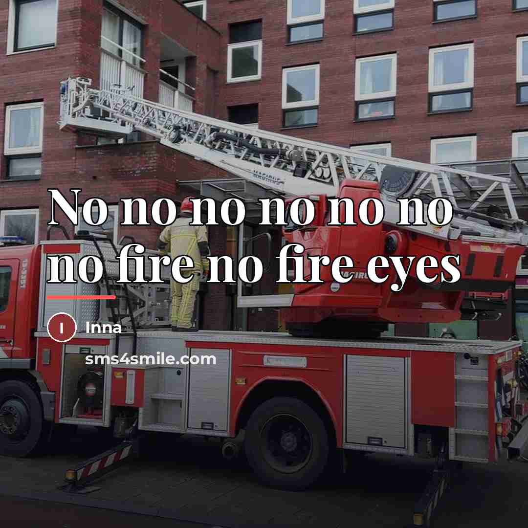 “No no no no no no no fire no fire…” quote by Inna