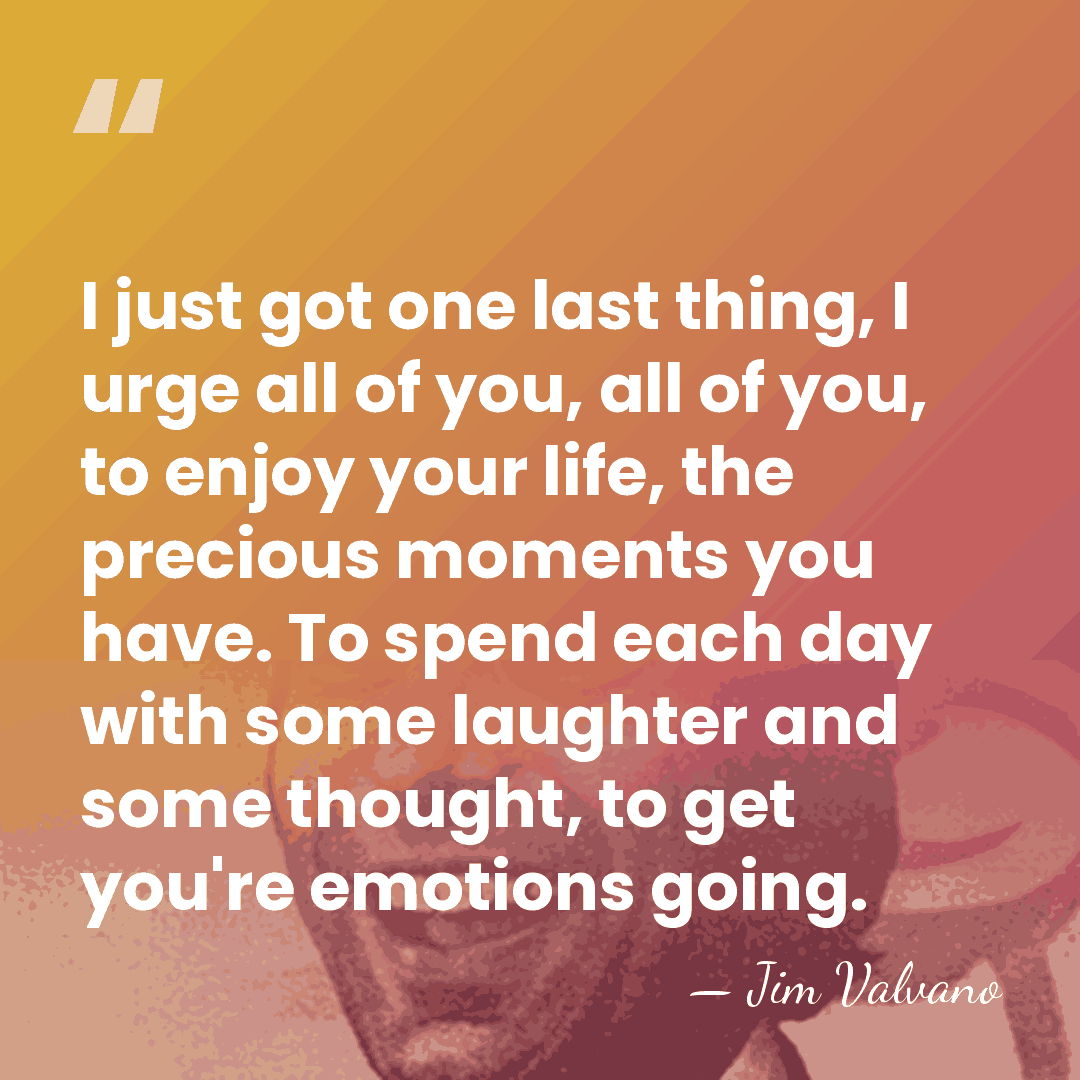 I just got one last thing, I urge all of you, all&hellip; - Jim Valvano