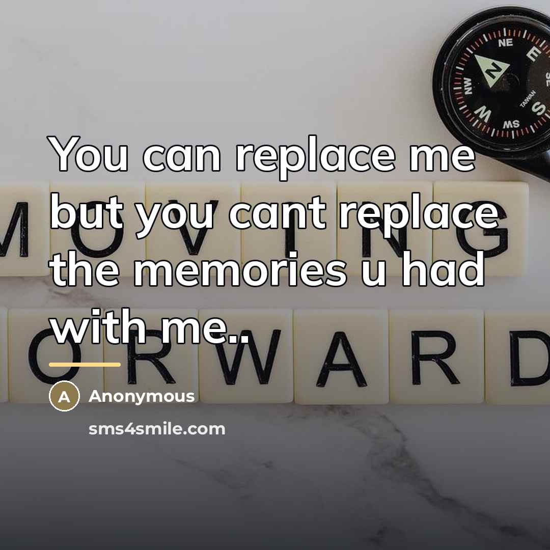 “You can replace me but you cant replace the memories…” quote by Anonymous