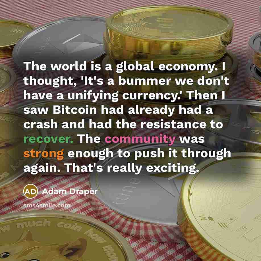 “The world is a global economy. I thought, 'It's a…” quote by Adam Draper