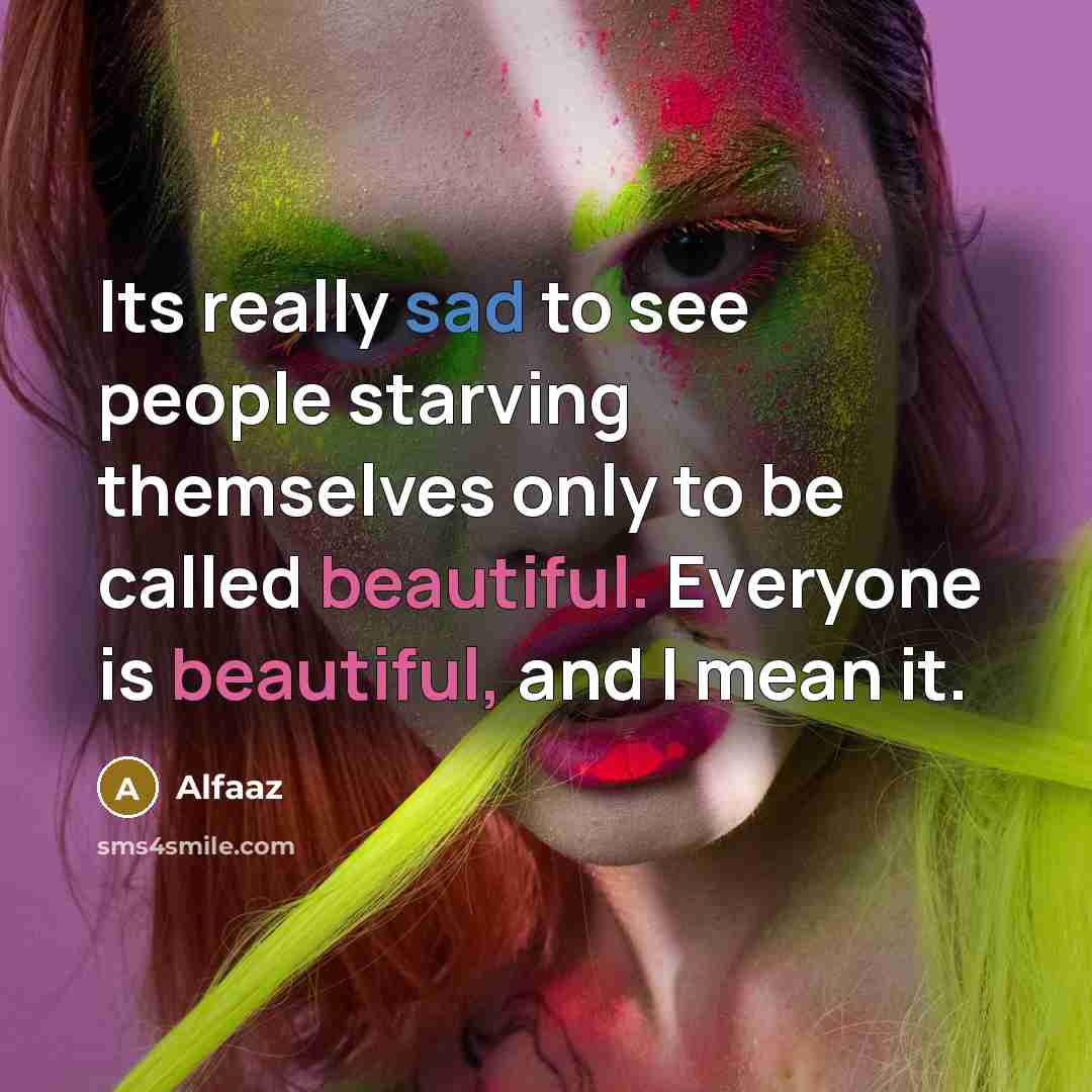 “Its really sad to see people starving themselves only to…” quote by Alfaaz