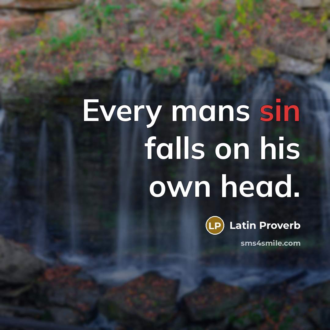 “Every mans sin falls on his own head.…” quote by Latin Proverb