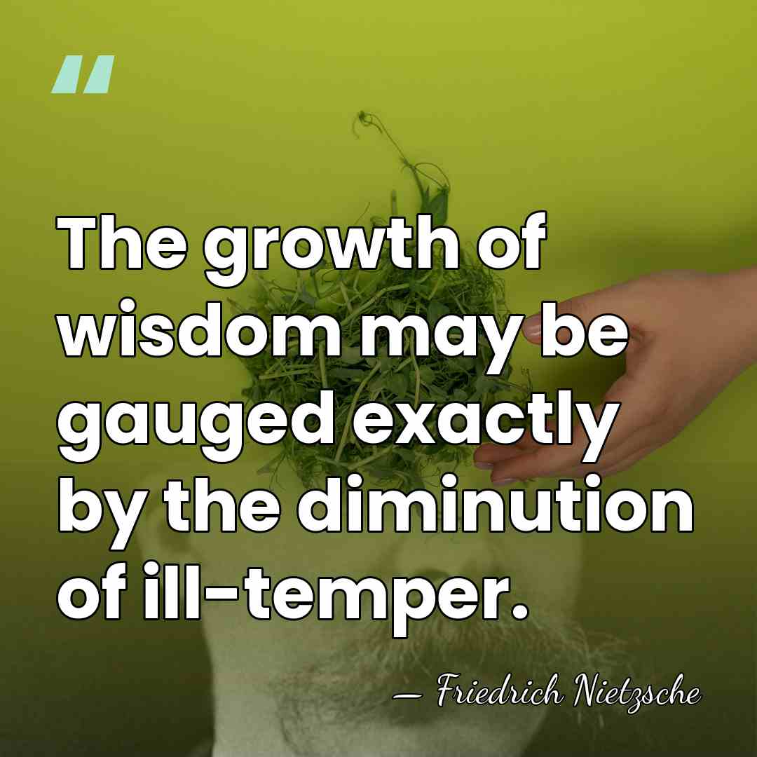 The growth of wisdom may be gauged exactly by the diminution of&hellip; - Friedrich Nietzsche