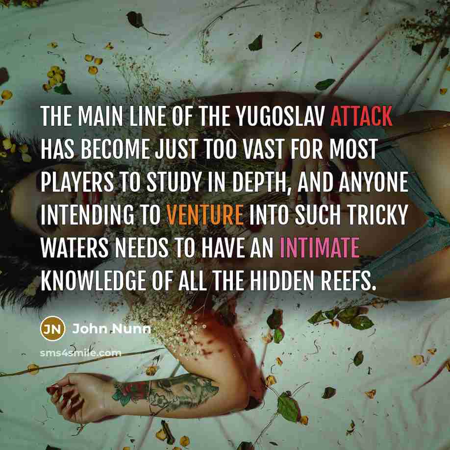 “The main line of the Yugoslav Attack has become just…” quote by John Nunn