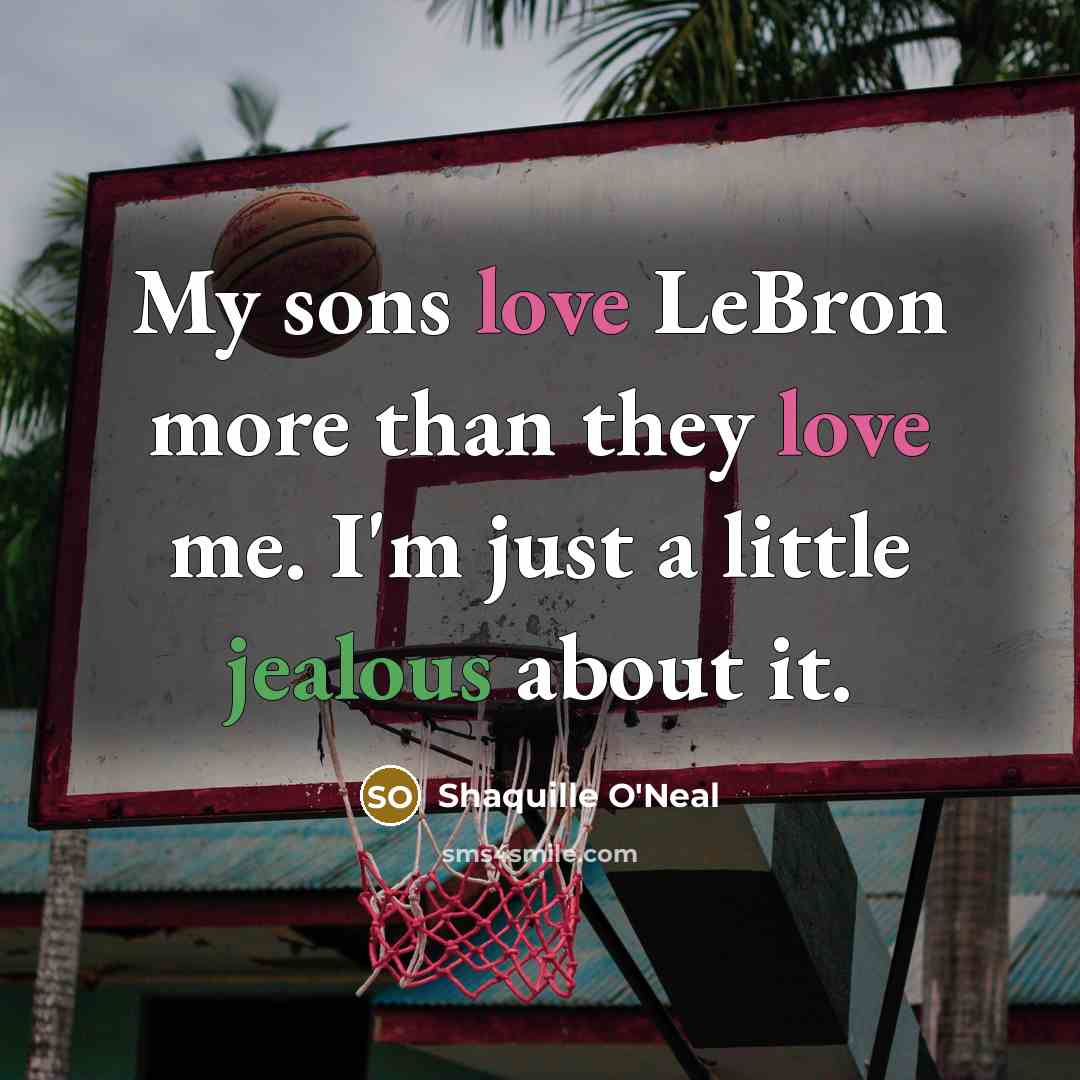 “My sons love LeBron more than they love me. I'm…” quote by Shaquille O'Neal