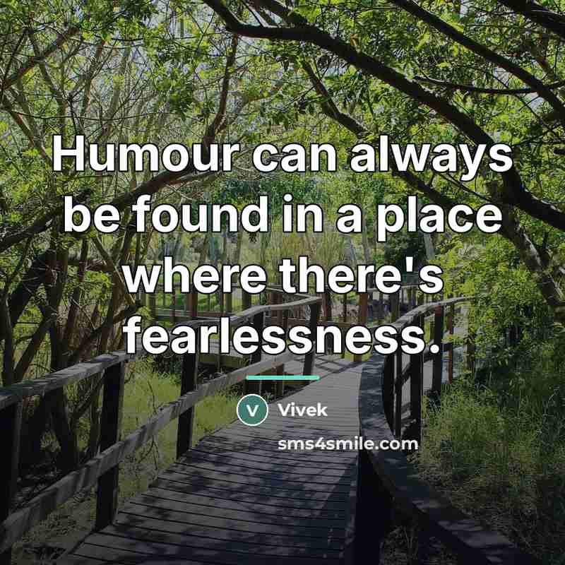 “Humour can always be found in a place where there's…” quote by Vivek