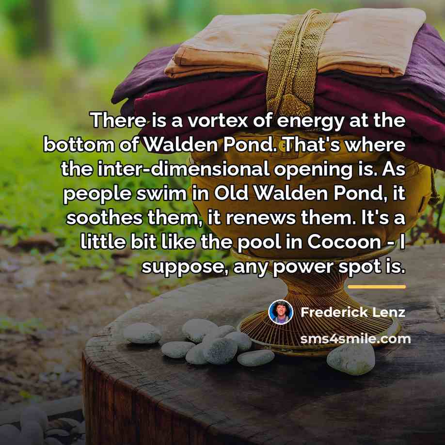 “There is a vortex of energy at the bottom of…” quote by Frederick Lenz
