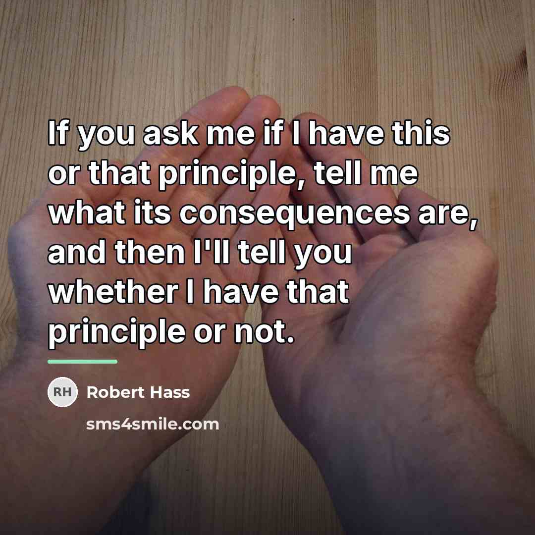 “If you ask me if I have this or that…” quote by Robert Hass