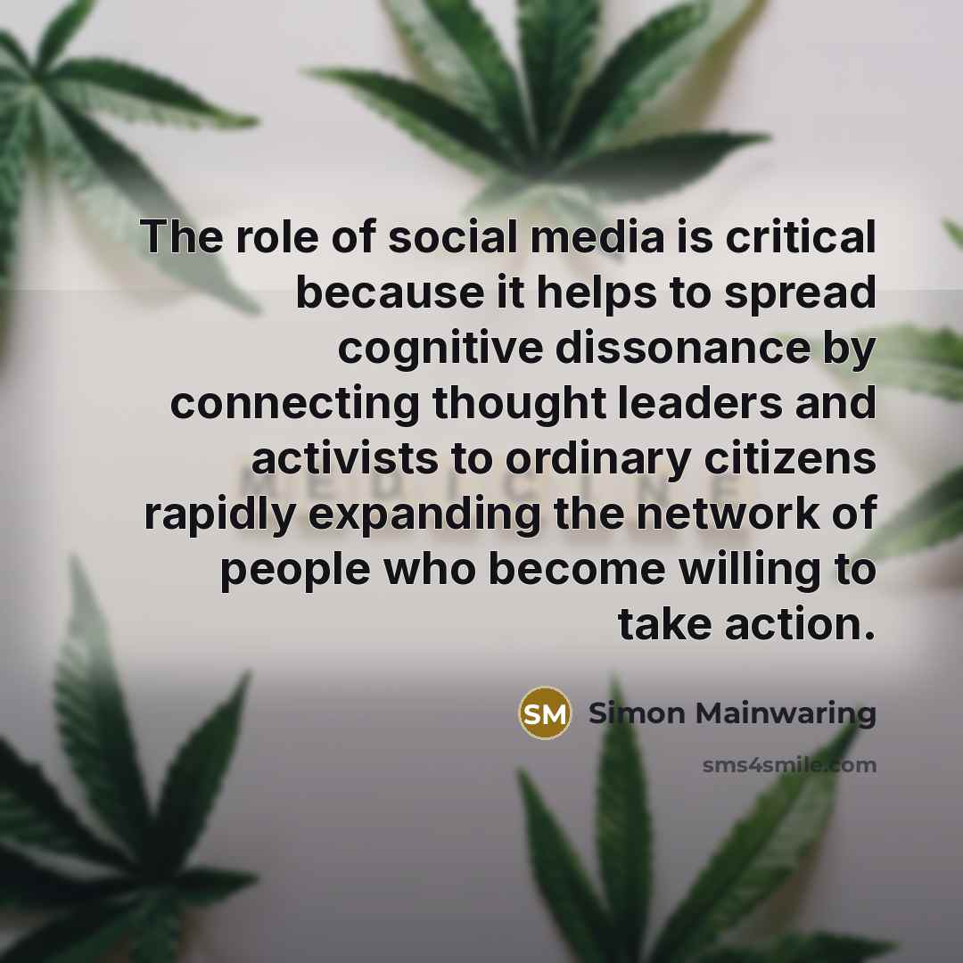 “The role of social media is critical because it helps…” quote by Simon Mainwaring