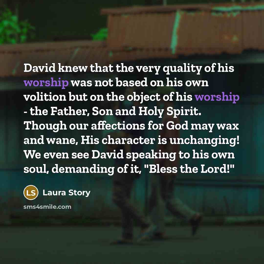 “David knew that the very quality of his worship was…” quote by Laura Story