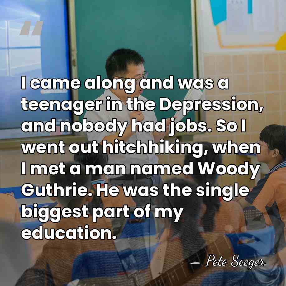 I came along and was a teenager in the Depression, and nobody&hellip; - Pete Seeger