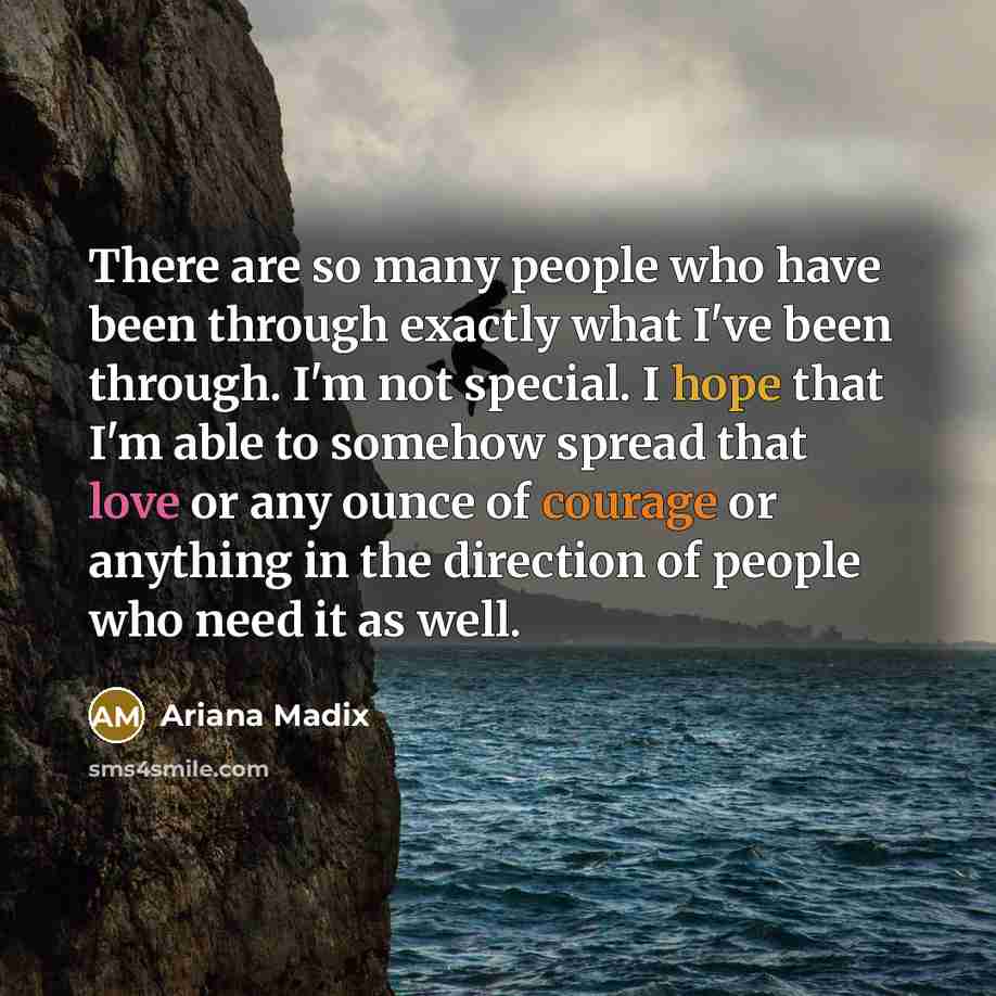 “There are so many people who have been through exactly…” quote by Ariana Madix