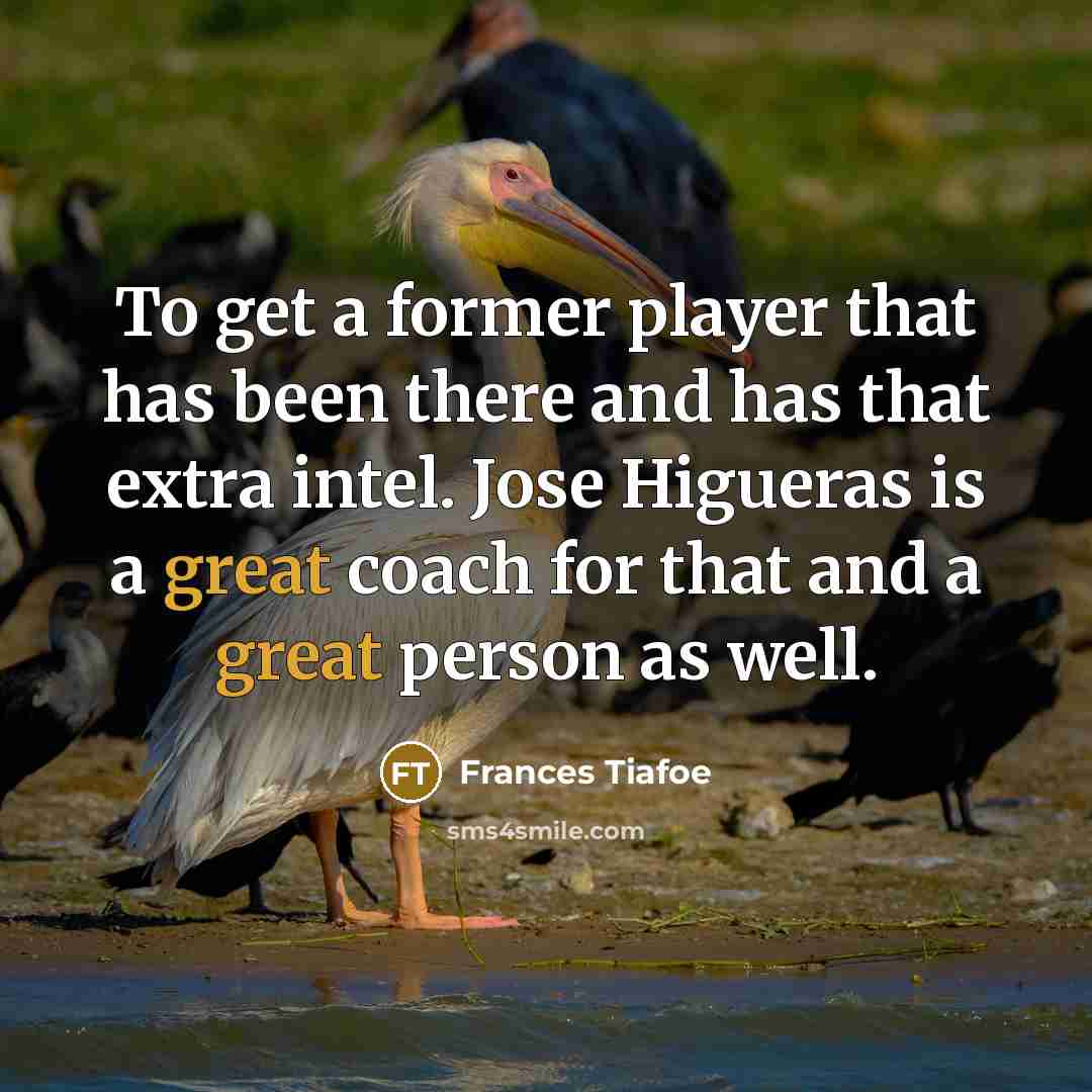 “To get a former player that has been there and…” quote by Frances Tiafoe