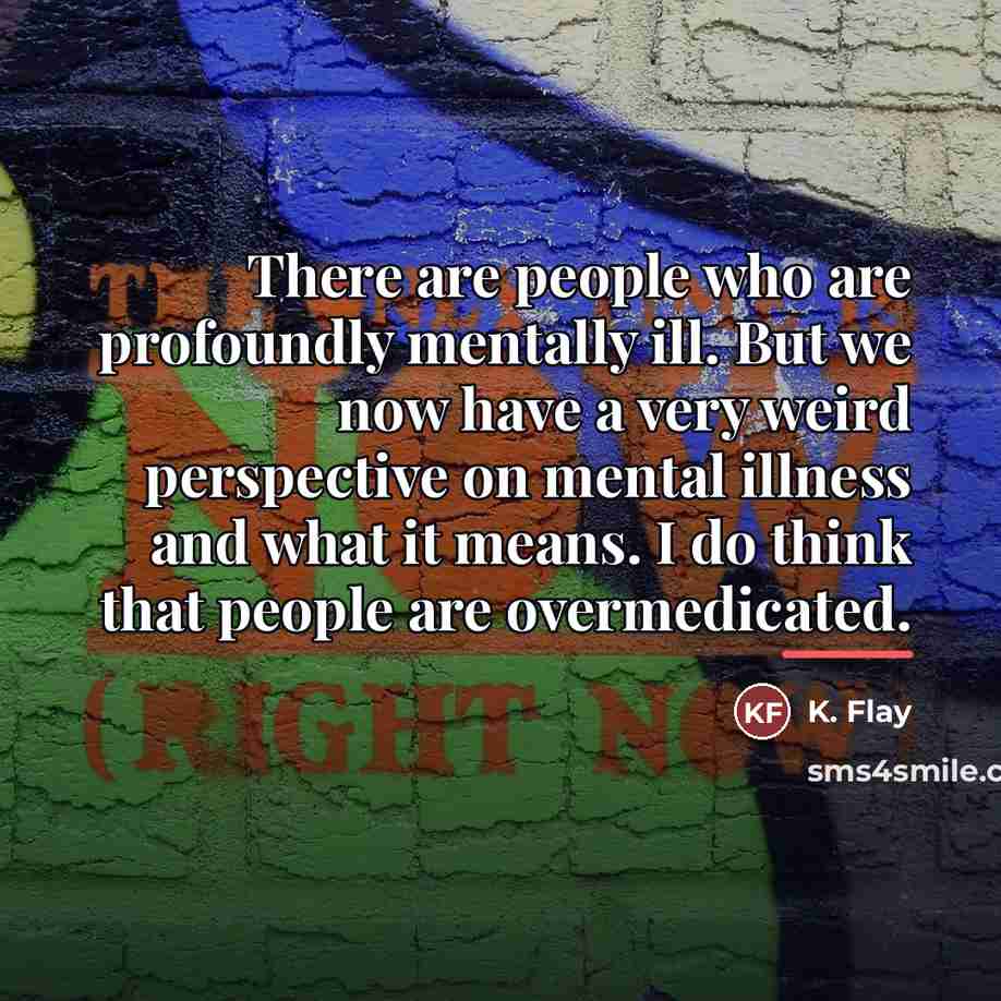 “There are people who are profoundly mentally ill. But we…” quote by K. Flay