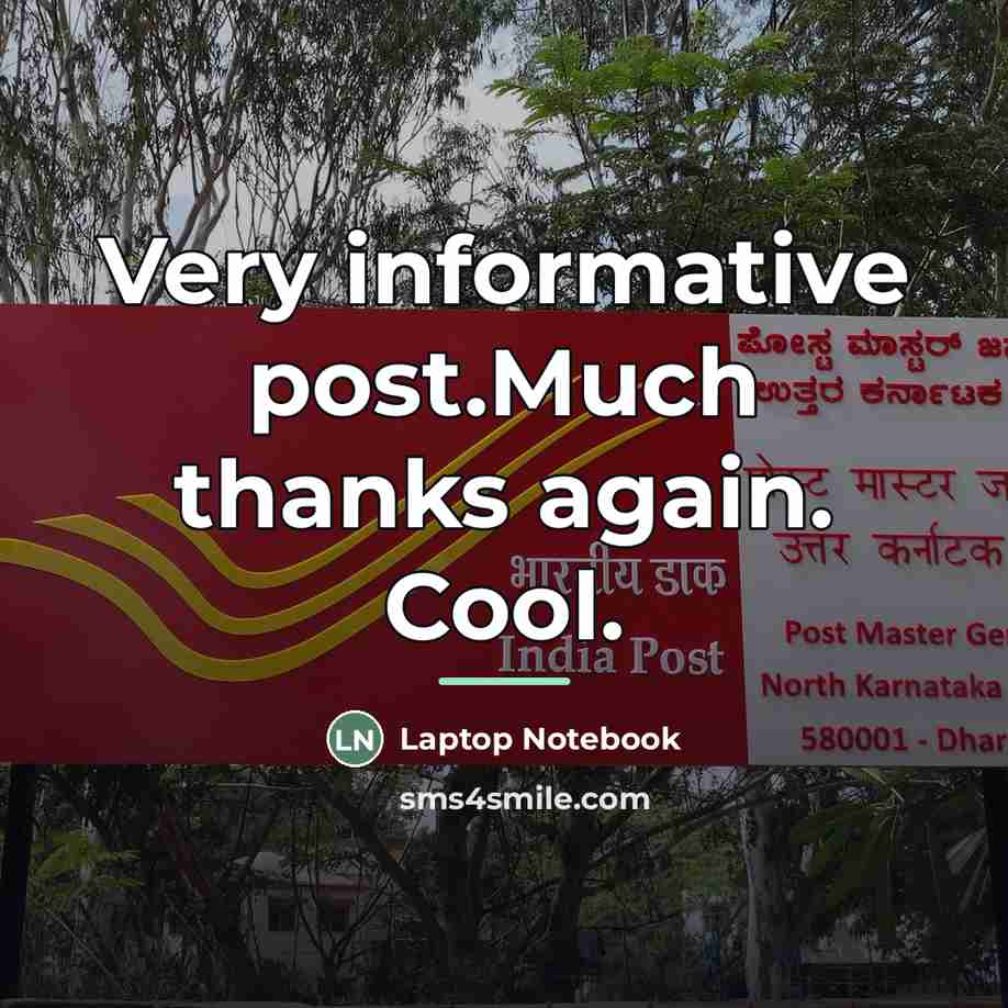 “Very informative post.Much thanks again. Cool.…” quote by Laptop Notebook