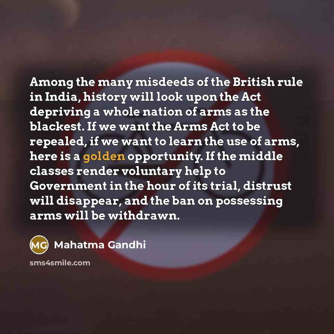 “Among the many misdeeds of the British rule in India,…” quote by Mahatma Gandhi