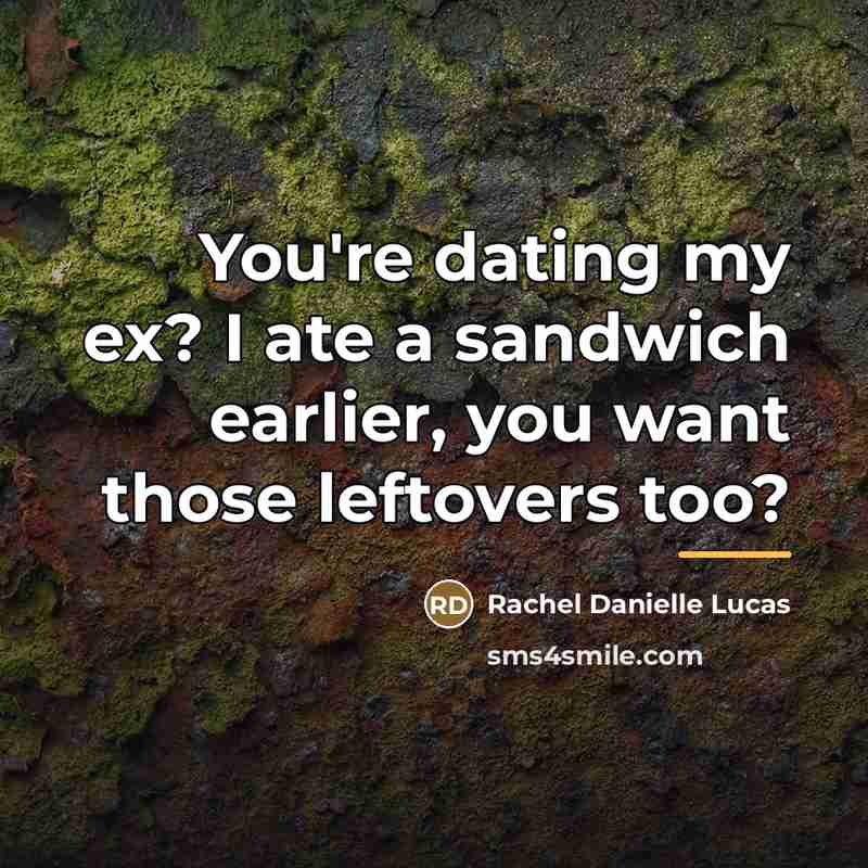 “You're dating my ex? I ate a sandwich earlier, you…” quote by Rachel Danielle Lucas