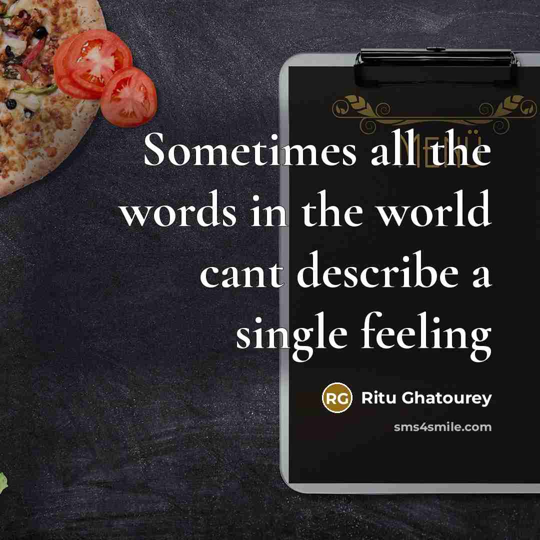 “Sometimes all the words in the world cant describe a…” quote by Ritu Ghatourey