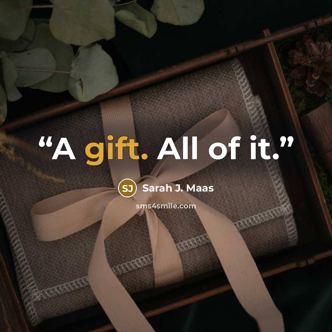“A gift. All of it.” quote by Sarah J. Maas