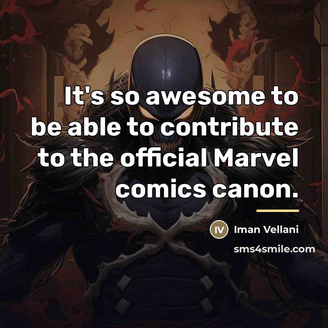 “It's so awesome to be able to contribute to the…” quote by Iman Vellani