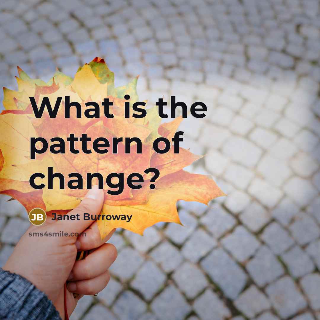 “What is the pattern of change?…” quote by Janet Burroway