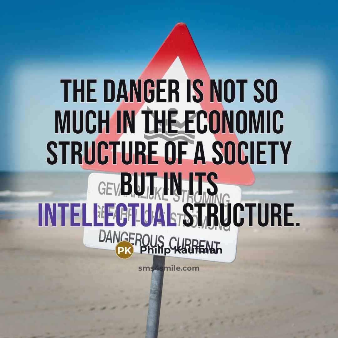 “The danger is not so much in the economic structure…” quote by Philip Kaufman
