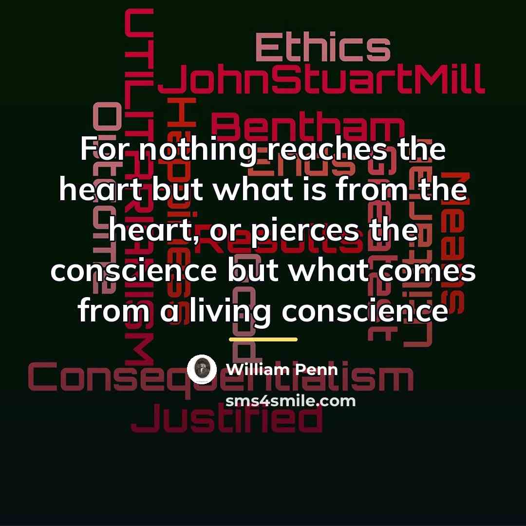 “For nothing reaches the heart but what is from the…” quote by William Penn