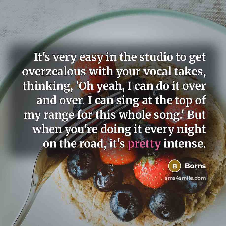 “It's very easy in the studio to get overzealous with…” quote by Borns