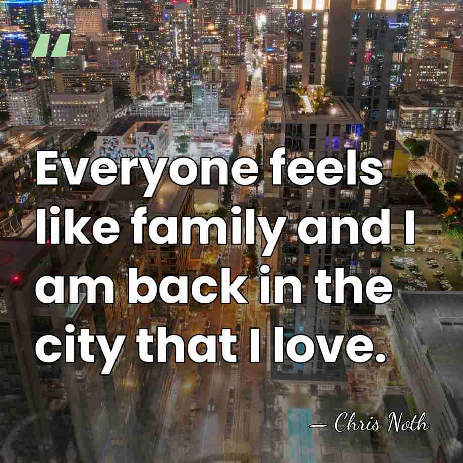 Everyone feels like family and I am back in the city that&hellip; - Chris Noth