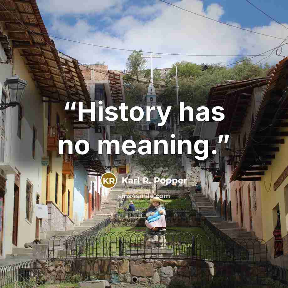 “History has no meaning.” quote by Karl R. Popper