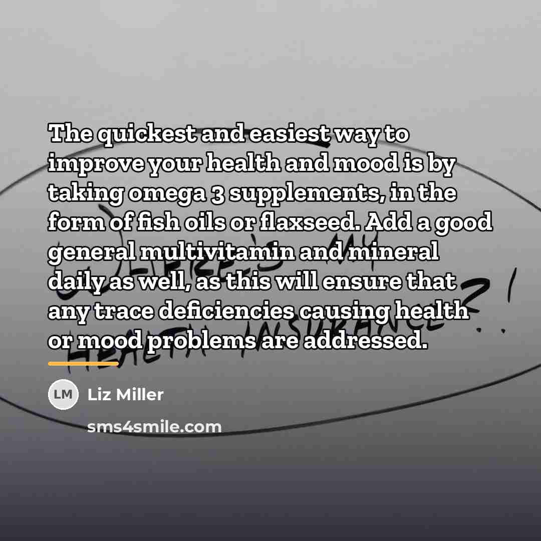 “The quickest and easiest way to improve your health and…” quote by Liz Miller