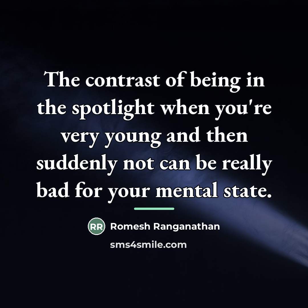 “The contrast of being in the spotlight when you're very…” quote by Romesh Ranganathan
