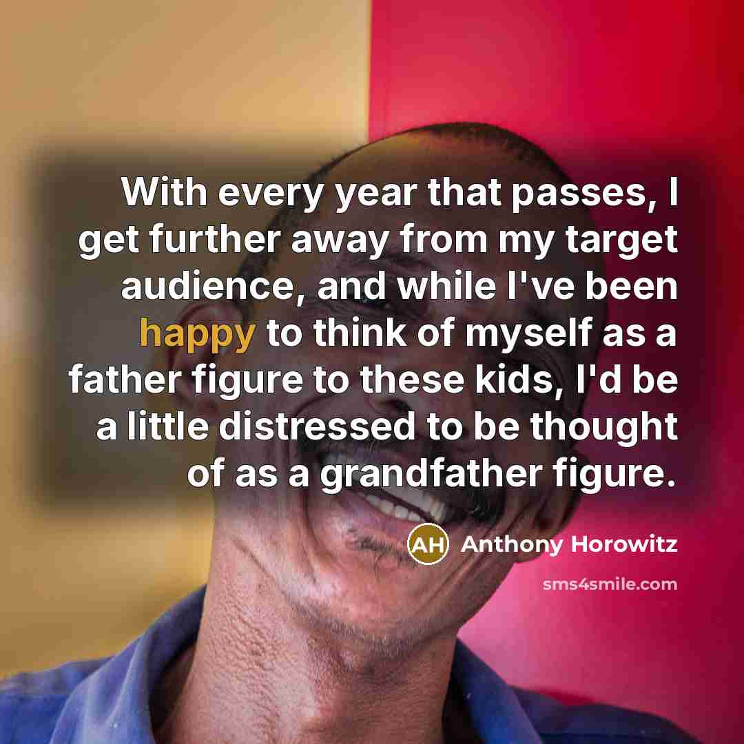 “With every year that passes, I get further away from…” quote by Anthony Horowitz