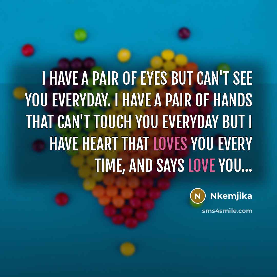 “I have a pair of eyes but can't see you…” quote by Nkemjika