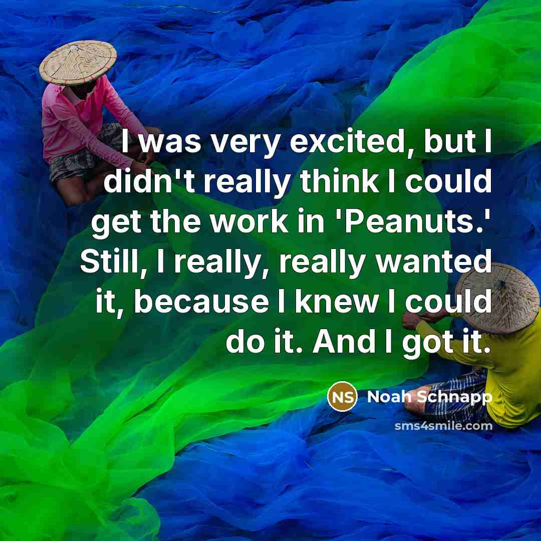 “I was very excited, but I didn't really think I…” quote by Noah Schnapp