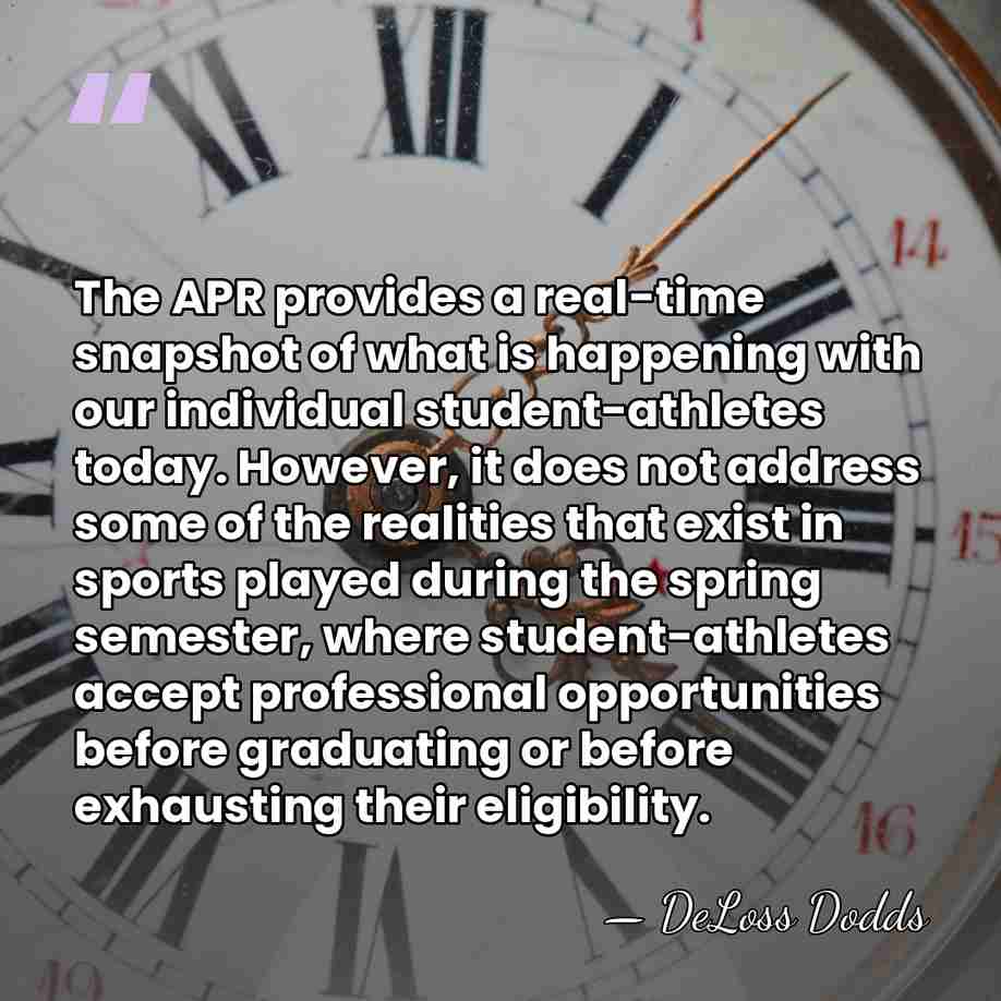 The APR provides a real-time snapshot of what is happening with our&hellip; - DeLoss Dodds