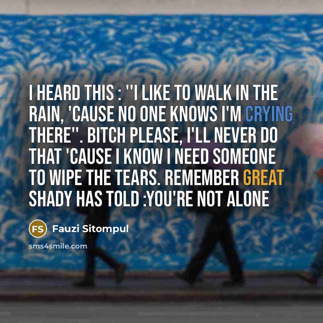 “I heard this : ''I like to walk in the…” quote by Fauzi Sitompul